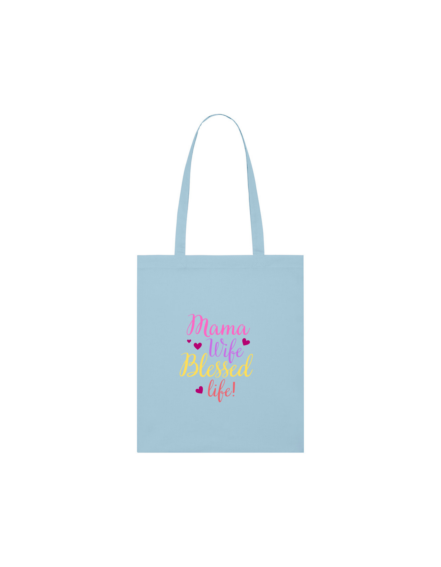 Blue tote bag personalised