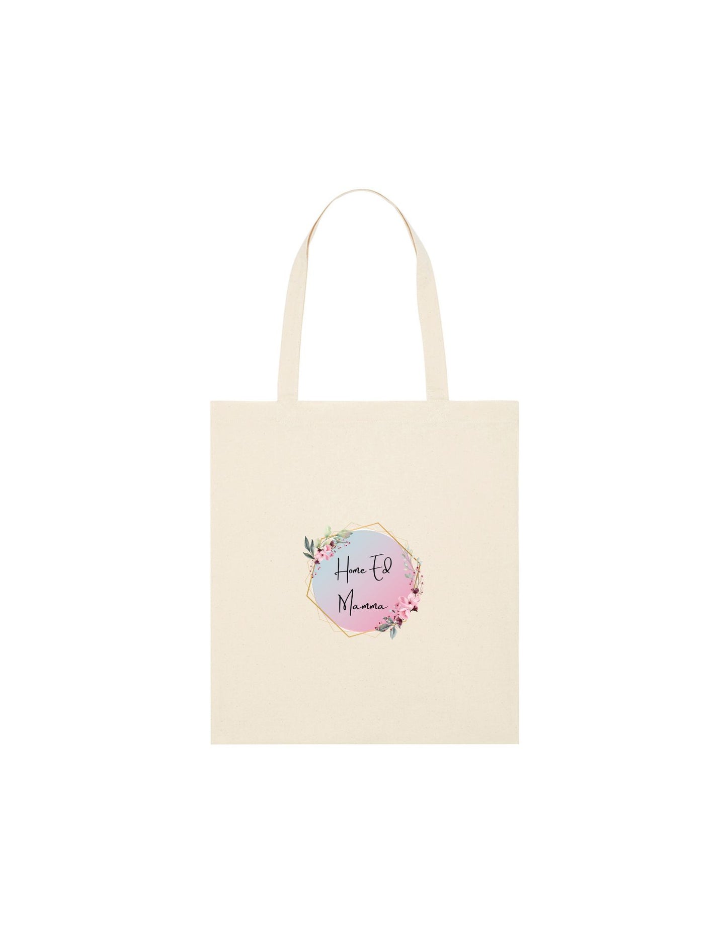 Tote bag with home ed mama text centred