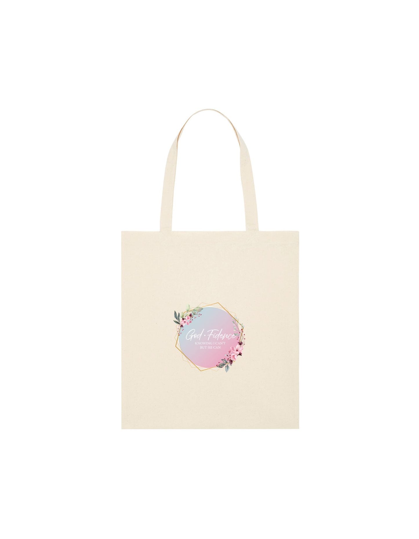 Tote bag with Christian statement in the centre